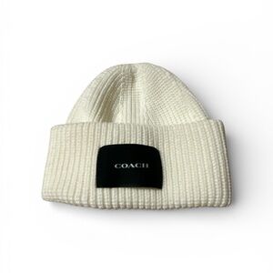 Coach women’s  Ivory Knit Beanie